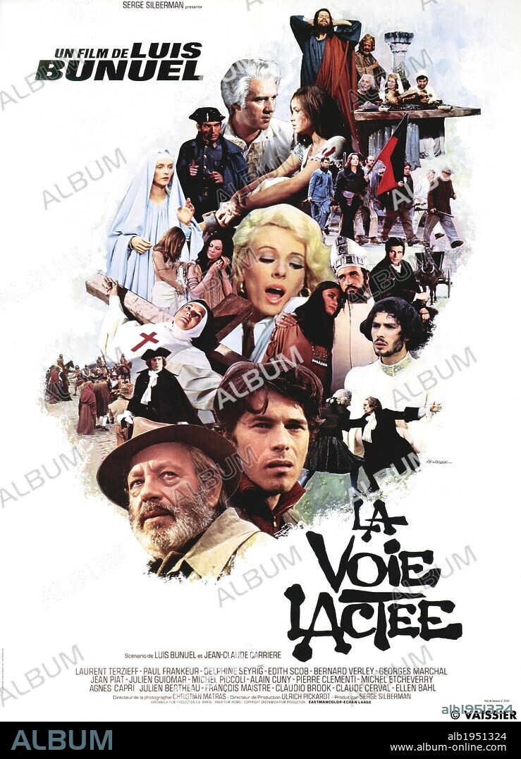 Affiche de LA VOIE LACTEE, 1969, réalisé par LUIS BUÑUEL. Copyright MEDUSA PRODUZIONE.