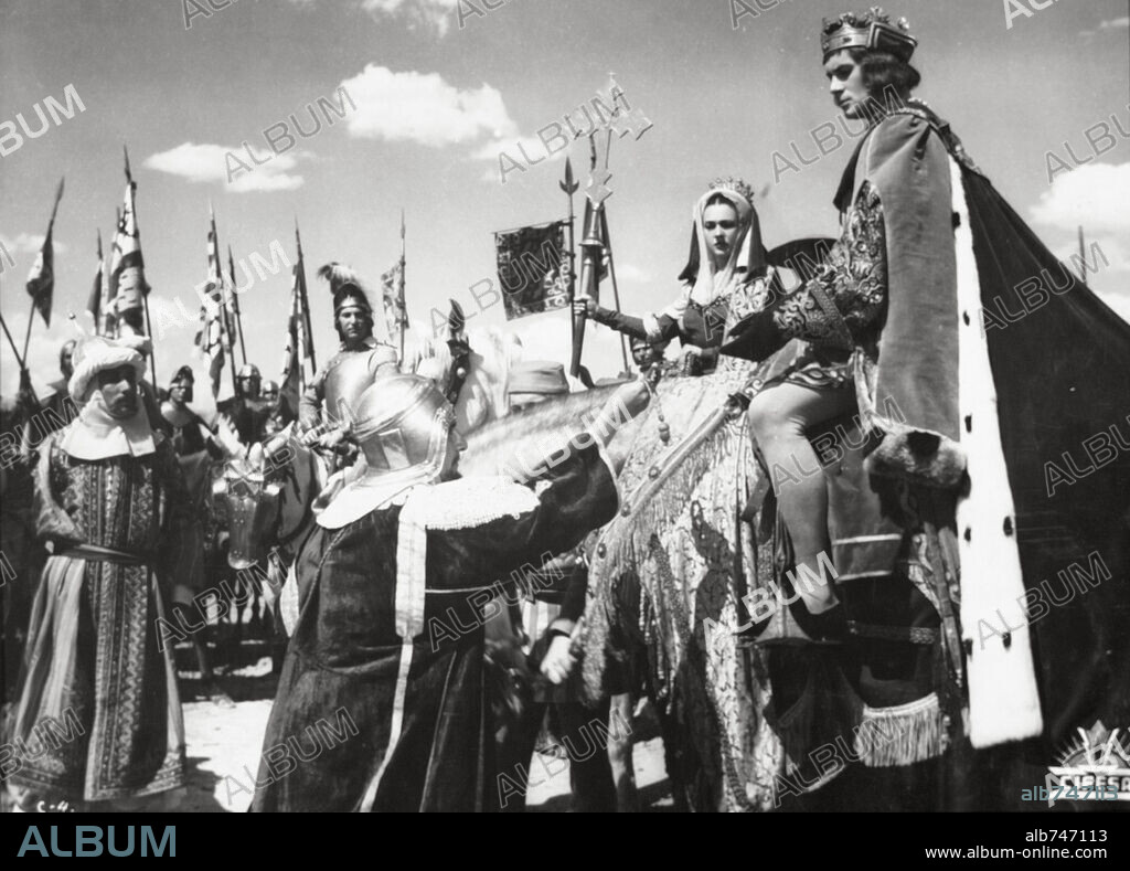 JOSE SUAREZ in ALBA DE AMERICA, 1951, directed by JUAN DE ORDUÑA. Copyright CIFESA.