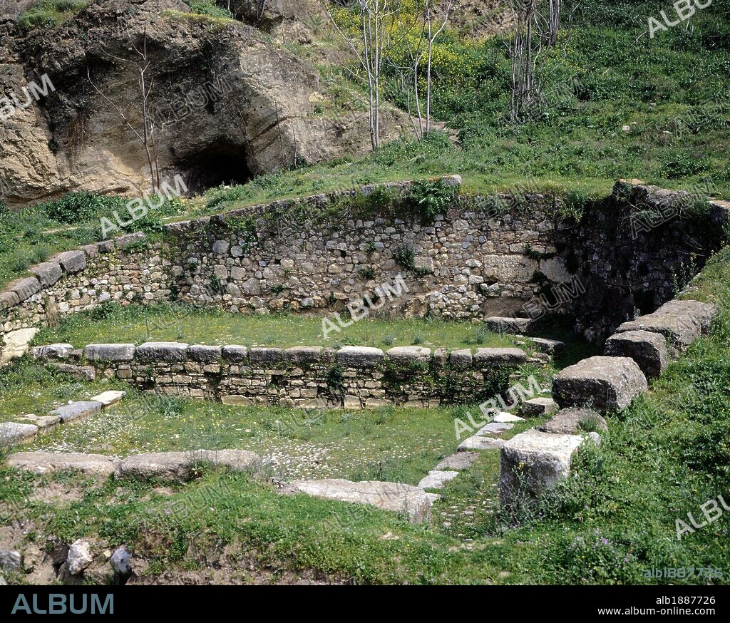 Fountain of Dirce in Thebes, Greece. Greek civilization.