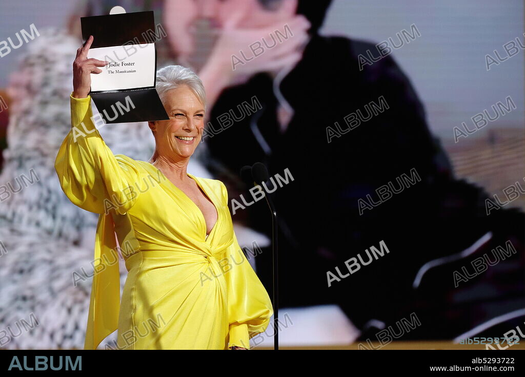 February 28, 2021, Beverly Hills, California, USA: Jamie Lee Curtis at the 78th Annual Golden Globe Awards held at the Beverly Hilton Hotel. (Credit Image: © Rich Polk/ZUMA Wire).