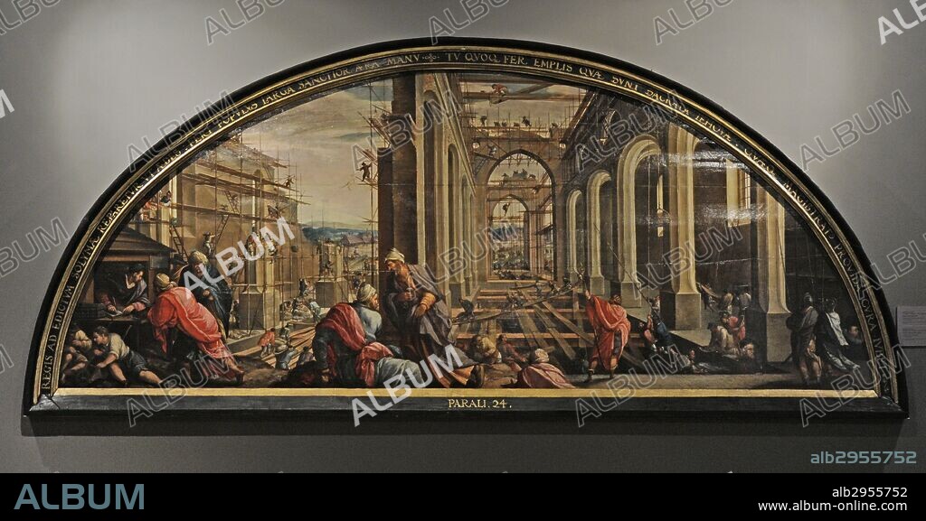 ARTE. BARROCO. ALEMANIA. Anton Möller (1563-1611). Pintor alemán. "Joas reparando el templo", 1602.. Joás de Judá (844-796 AC). Octavo rey de Judá. Museo Nacional. Gdansk. Polonia. Europa.