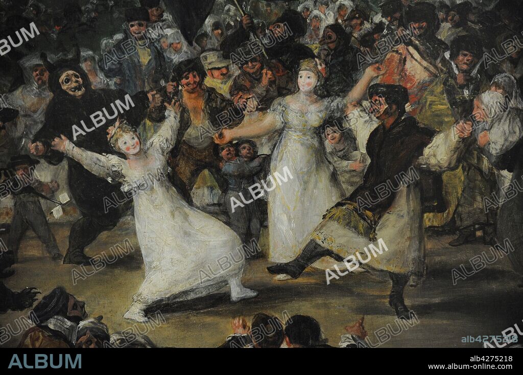 Francisco de Goya y Lucientes (1746-1828). Spanish painter. The Burial of the Sardine (El Entierro de la Sardina), 1812-1819. Detail. San Fernando Royal Academy of Fine Arts. Madrid. Spain.
