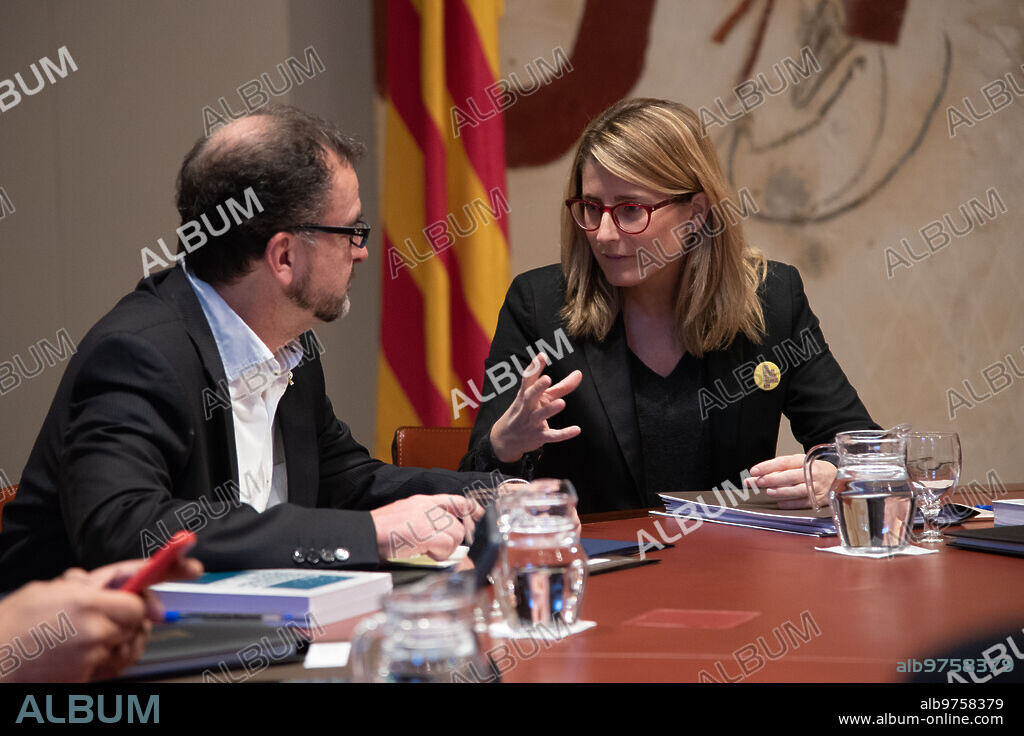 Barcelona, 01/08/2019. Executive meeting of the Government of the Generalitat. In the Image, Elsa Artadi and Alfred Bosch Photos Ines Baucells. Archdc.