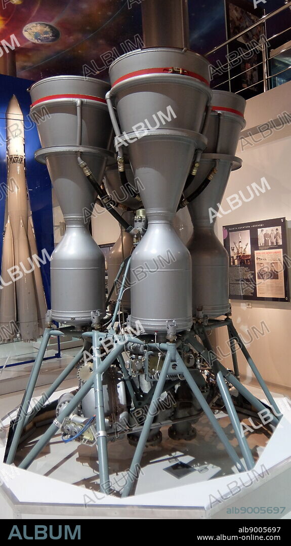 "RD-107" Liquid Rocket Engine which was installed at the first stage of the "Vostok" carrier rocket, which put the Earth's first astronaut Yuri Gagarin into orbit.