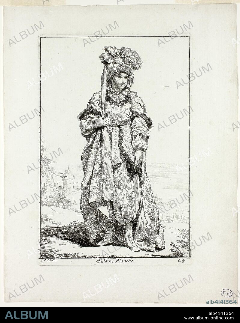 JOSEPH MARIE VIEN I. Sultane Blanche, plate 24 from Caravanne du Sultan à la Mecque. Joseph Marie Vien; French, 1716-1809. Date: 1748. Dimensions: 196 × 132 mm (image); 204 × 136 mm (plate); 265 × 206 mm (sheet). Etching on ivory laid paper. Origin: France.