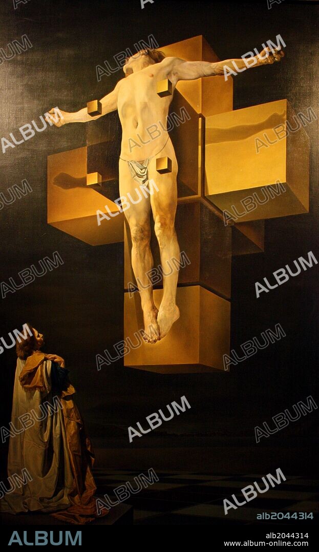 SALVADOR DALÍ. Salvador Dali. Spanish, 1904-1989. Crucifixion (Corpus Hypercubus), 1954. Oil on canvas. Dali fused his interests in Catholicism, mathematics and science to create this new interpretation of an oft-depicted subject. .