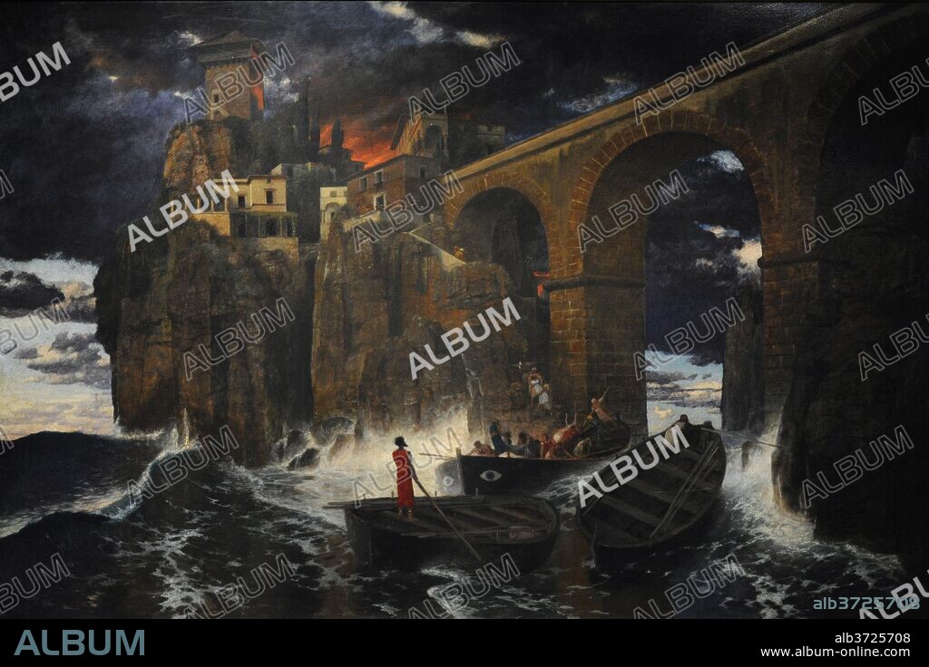 Arnold Böcklin (1827-1901). Pintor suizo. Ataque Pirata (Paisaje Heroico), 1886. Museo Wallraf-Richartz. Colonia. Alemania.