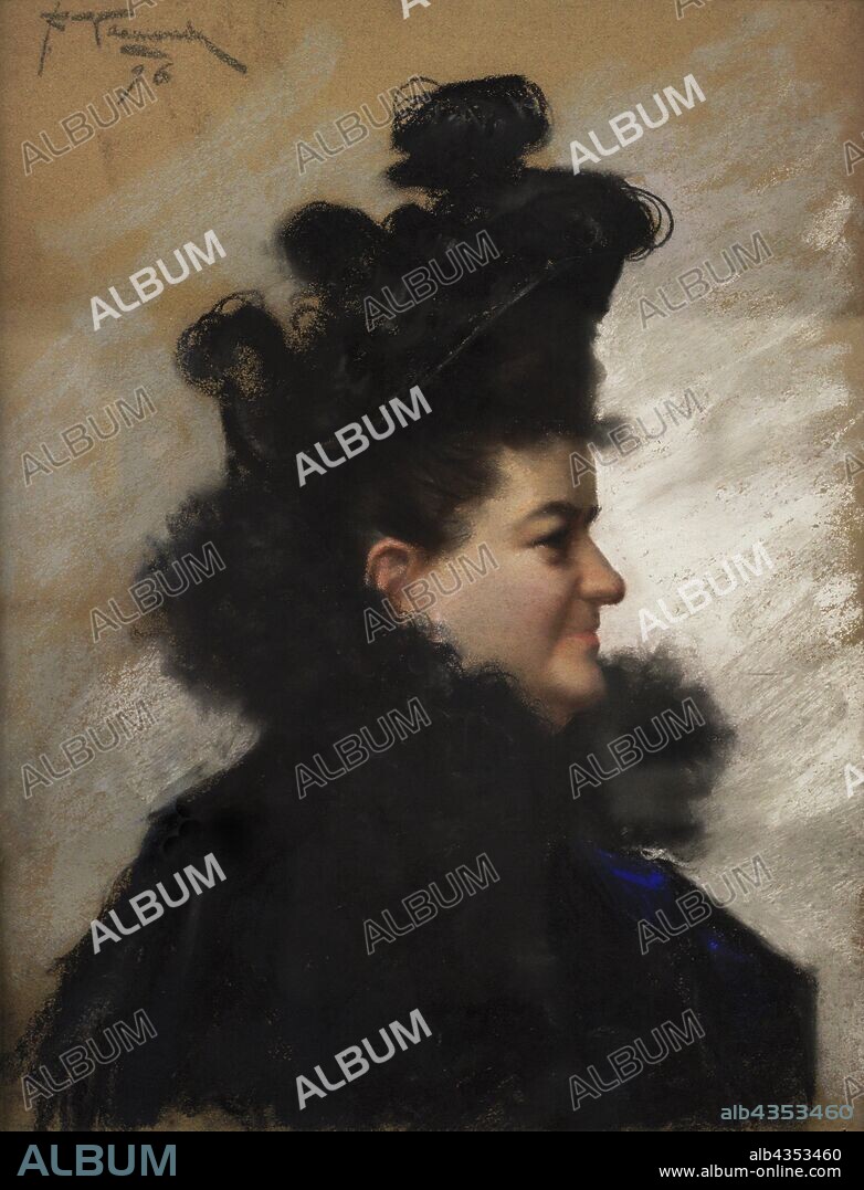 Emilia Pardo Bazan (1851-1921). Spanish writer. Portrait of Mrs. Bazan by Joaquin Vaamonde (1871-1900), 1896. Museum of Fine Arts. A Coru–a, Galicia, Spain.