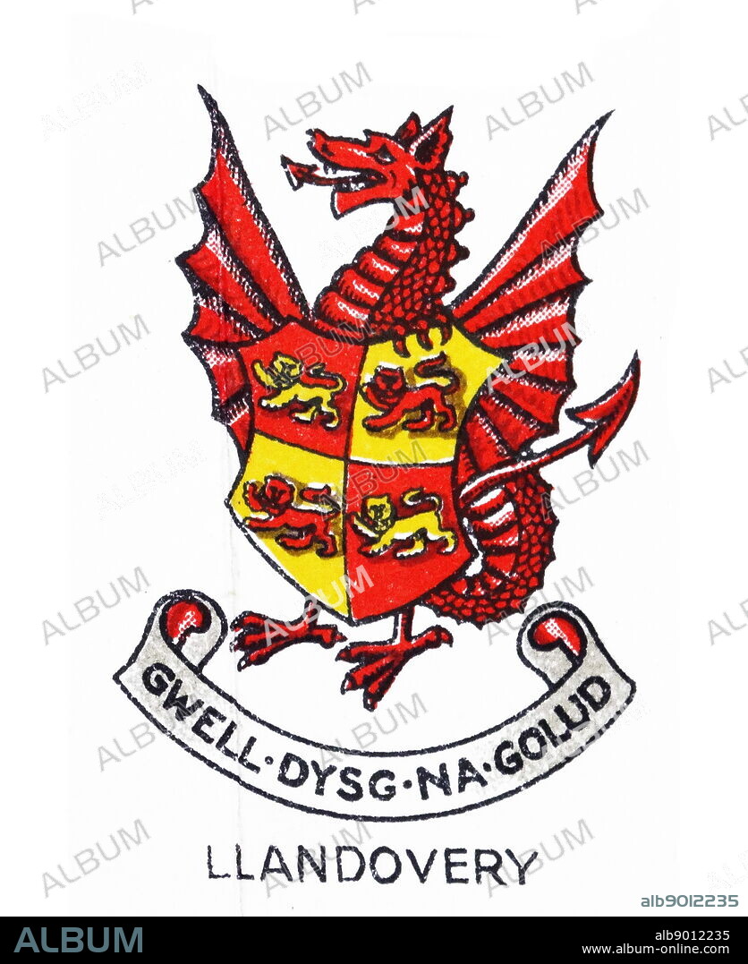 Emblem for Llandovery College, Llandovery, Carmarthenshire, Wales, a co-educational independent school. The college was founded by surgeon Thomas Phillips in 1847.