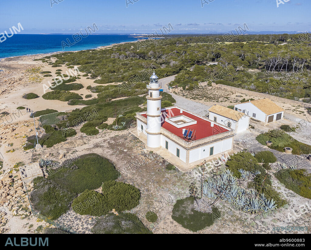 Cap de Ses Salines lighthouse, Mallorca, Balearic Islands, Spain.