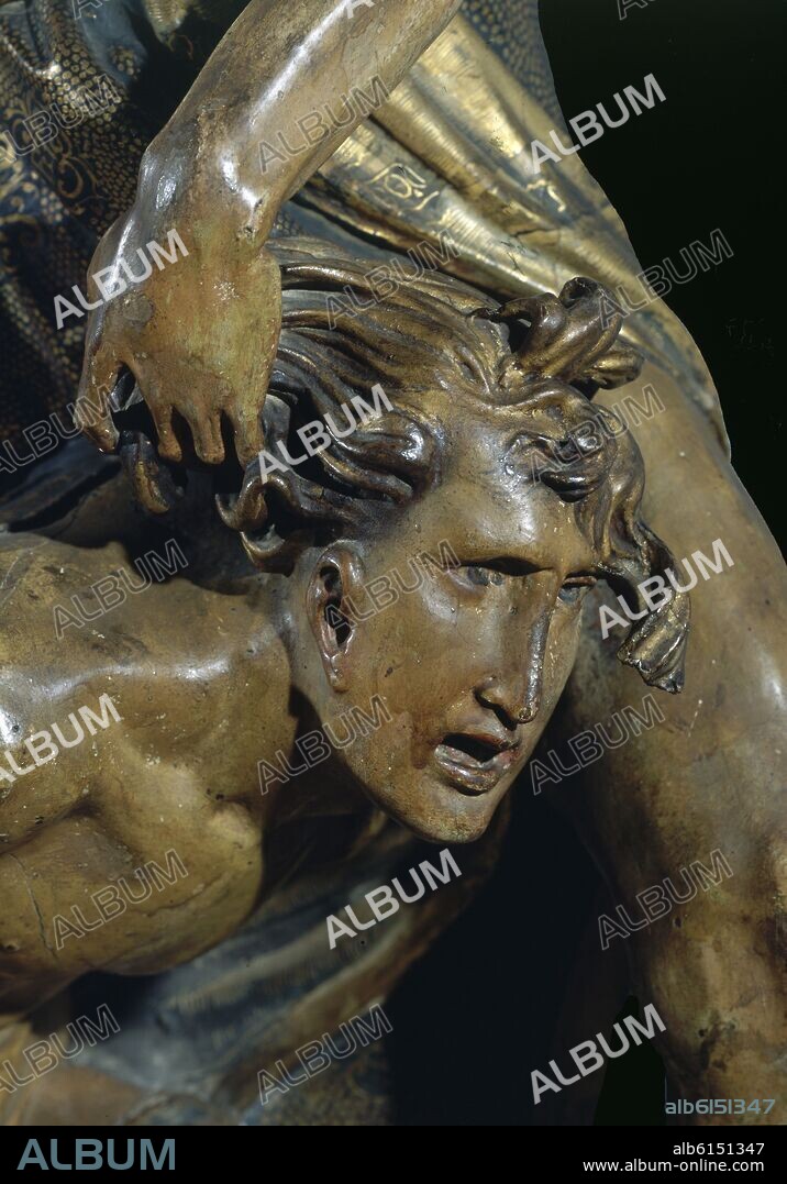 ALONSO BERRUGUETE (1488-1561). DETALLE DEL SACRIFICIO DE ISAAC -  PERTENECIENTE AL RETABLO DE SAN BENITO - 1526 - MANIERISMO ESPAÑOL.