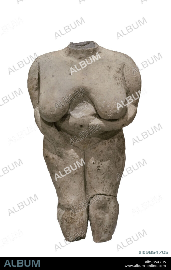 "Venus de Malta". Estatuilla femenina realizada en arcilla. Altura: 13 cm. Procede de Hagar Qim (Malta). Edad de los Templos (3600 al 2500 a.C.). Museo Nacional de Arqueología. La Valeta. Malta.