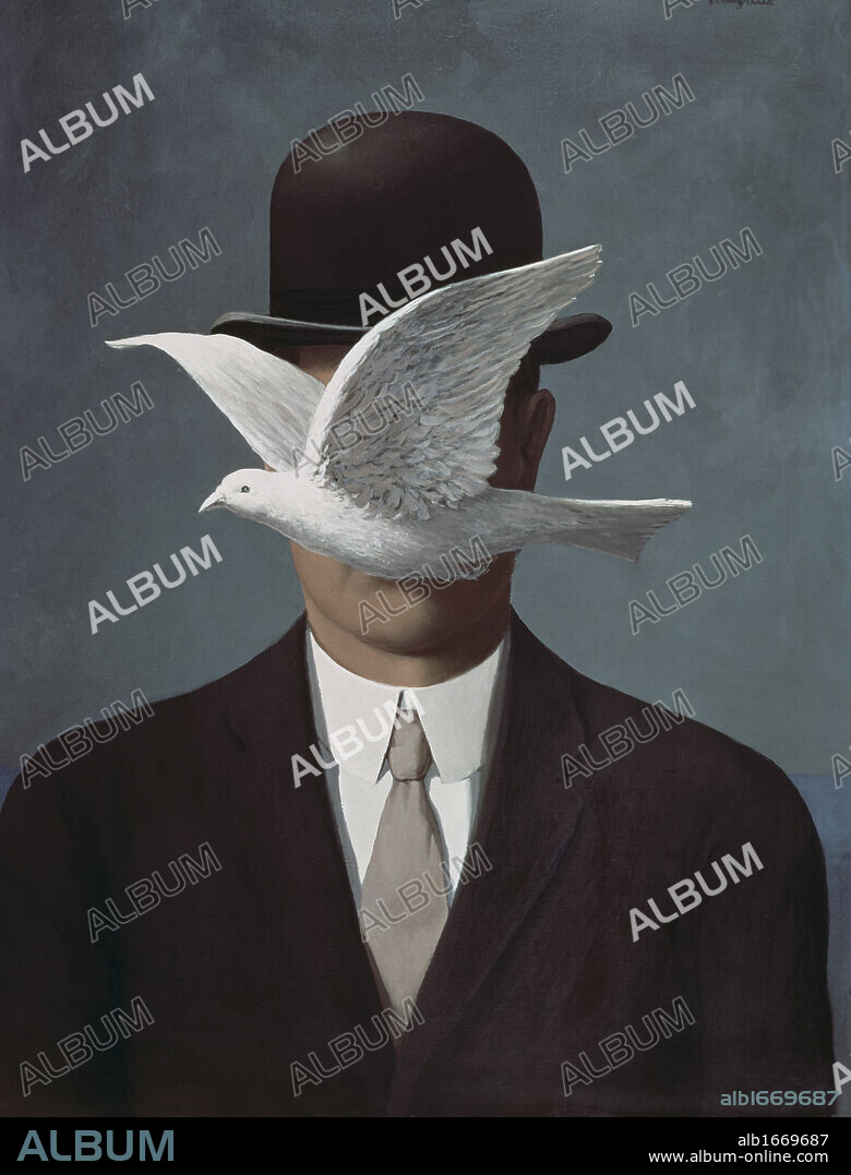RENÉ MAGRITTE. Man In Bowler Hat by Rene Magritte, 1898-1967.