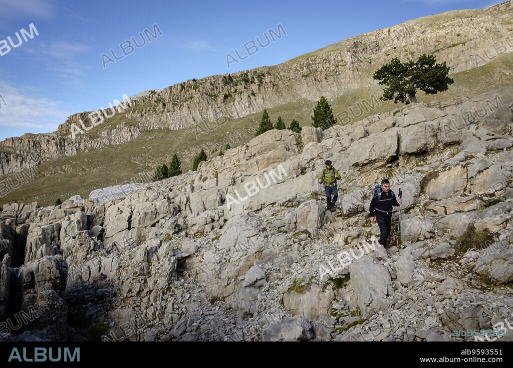 zona carstica proxima a La Larra, Linza, Parque natural de los Valles Occidentales, Huesca, cordillera de los pirineos, Spain, Europe.