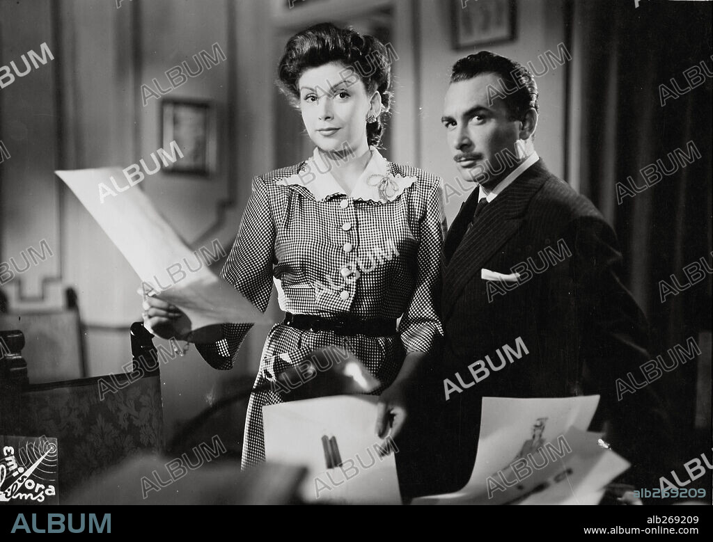 ADRIANO RIMOLDI und ANA MARISCAL in EL OBSTACULO, 1945, unter der Regie von IGNACIO F. IQUINO. Copyright EMISORA FILMS.