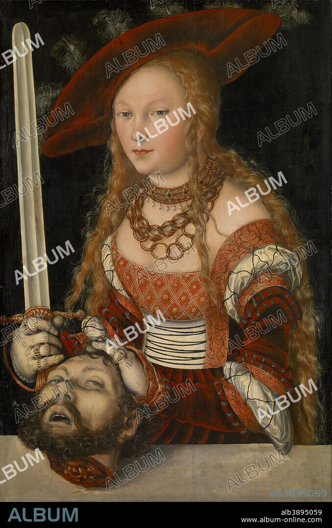 LUCAS CRANACH L'ANCIEN. Judith with the Head of Holofernes. Date/Period: Ca. 1530. Painting. On lime. Circa Height: 86 cm (33.8 in); Width: 55.7 cm (21.9 in).
