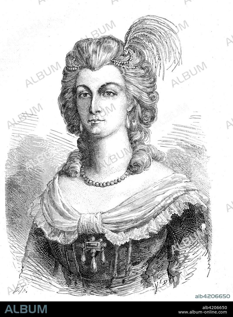 French Revolution-Queen of France Marie Antoinette born an Archduchess of Austria, was Dauphine of France from 1770 to 1774 and Queen of France and Navarre from 1774 to 1792. She was the fifteenth and penultimate child of Holy Roman Emperor Francis I and Empress Maria Theresa. (illustration by Yan' Dargent 1824-1899).