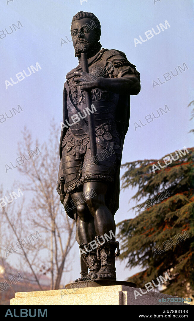 FEDERICO COULLAUT-VALERA. ESTATUA DE FELIPE II.