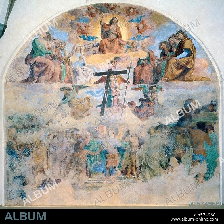 Fra Bartolomeo, real name Baccio della Porta, 1472/75-1517. "The Last Judgement", 1499/1501. (Completed by Mariotto Albertinelli). Fresco, removed, from the church of S.Maria Nova in Florenz. Florence, Museo di San Marco.