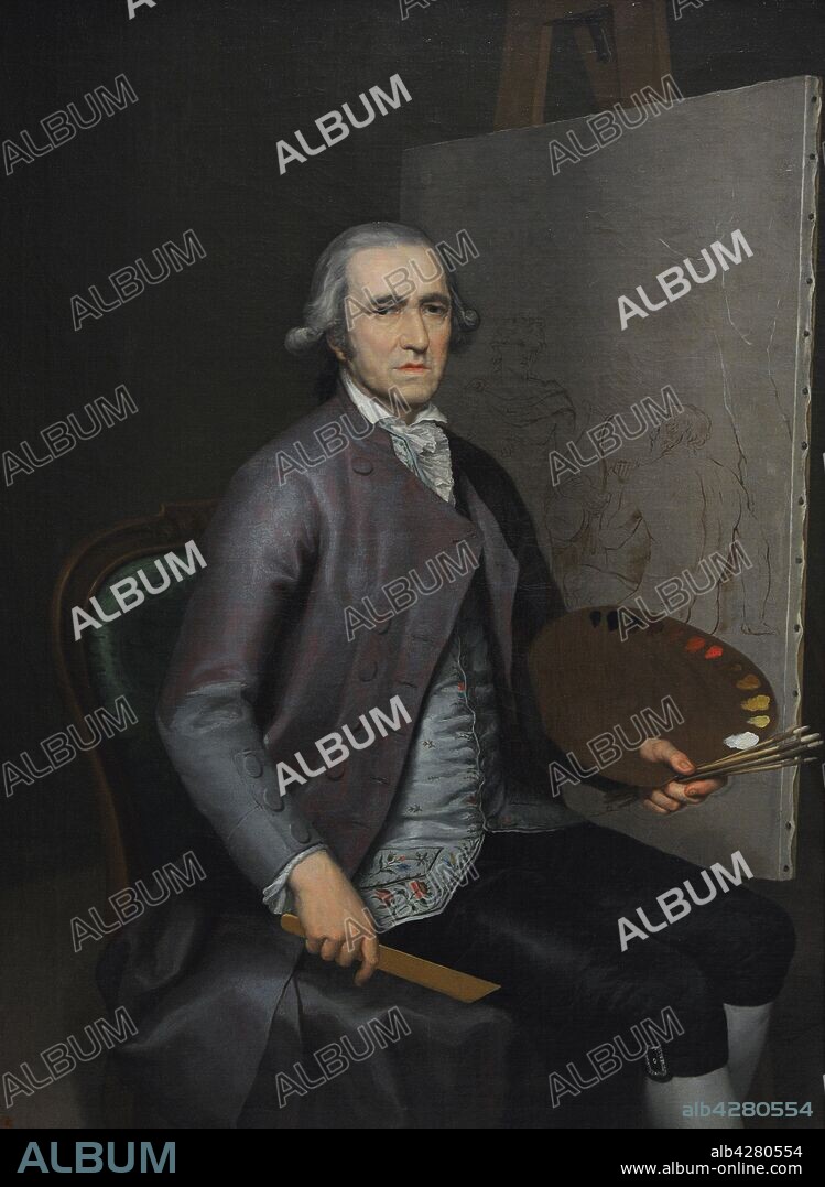 Francisco Bayeu y Subías (1734-1795). Pintor español. Autorretrato, h.1792-1795. Óleo sobre lienzo, 1,33 x 0,98 m. Real Academia de Bellas Artes de San Fernando. Madrid. España.
