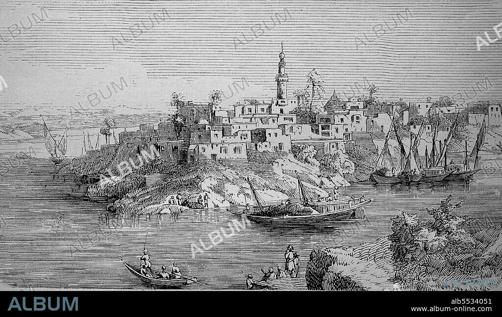 Khartoum, Chartum, capital of Sudan, in 1870.