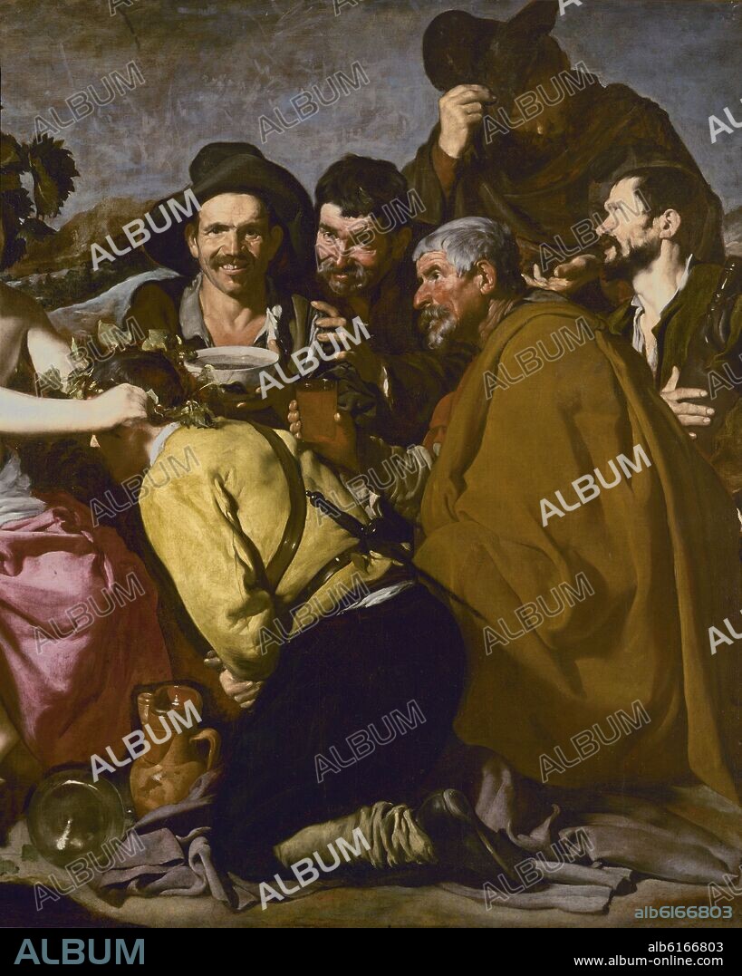 DIEGO VELAZQUEZ (1599-1660). LOS BORRACHOS O EL TRIUNFO DE BACO - DETALLE DERECHO - 1629 - O/L - NP 1170 - BARROCO ESPAÑOL - CONJUNTO 4246.