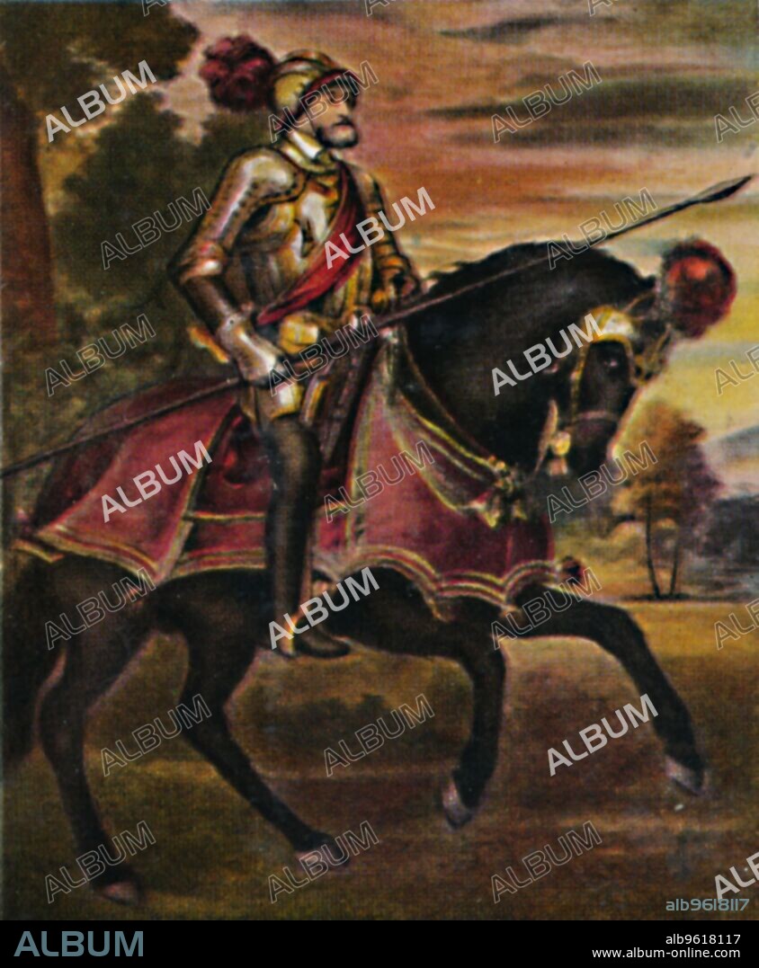 'Kaiser Karl V. 1500-1558'. 1934. Charles V (1500-1558), ruler of both the Spanish Empire from 1516 and the Holy Roman Empire from 1519. From "Die Großen der Weltgeschichte". [Eckstein-Halpaus, Dresden, 1934].