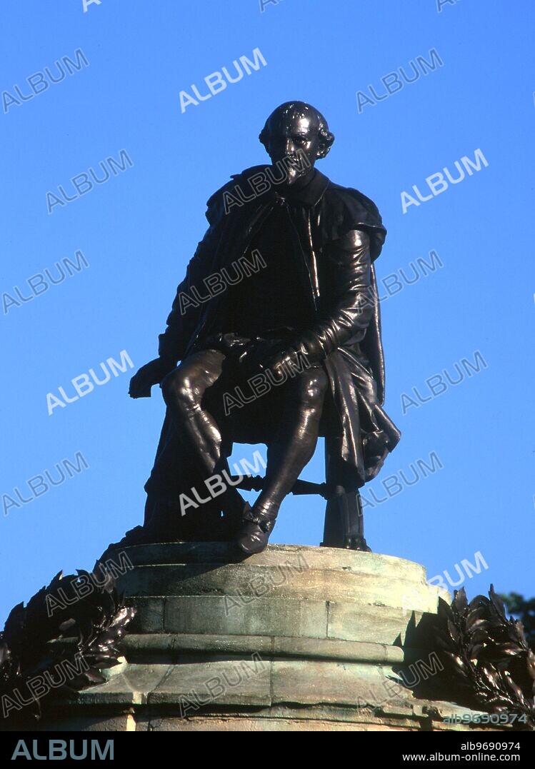 Statue of Shakespeare from the Memorial at Stratford-on-Avon, designed by Lord Ronald Gower.
