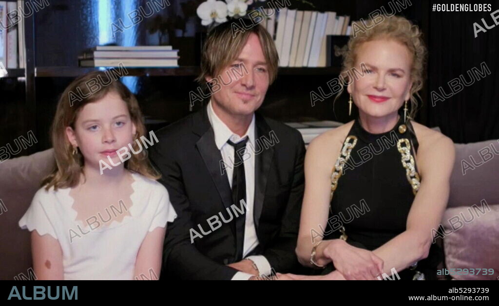 NICOLE KIDMAN, KIDMAN, NICOLE], [URBAN, KEITH], [KIDMAN-URBAN, FAITH MARGARET und KARL URBAN. February 28, 2021, Beverly Hills, California, USA: In this screen grab: (l-r) FAITH MARGARET KIDMAN-URBAN, KEITH URBAN, and NICOLE KIDMAN speak at the 78th Annual Golden Globe Awards. (Credit Image: © NBC via ZUMA Wire).