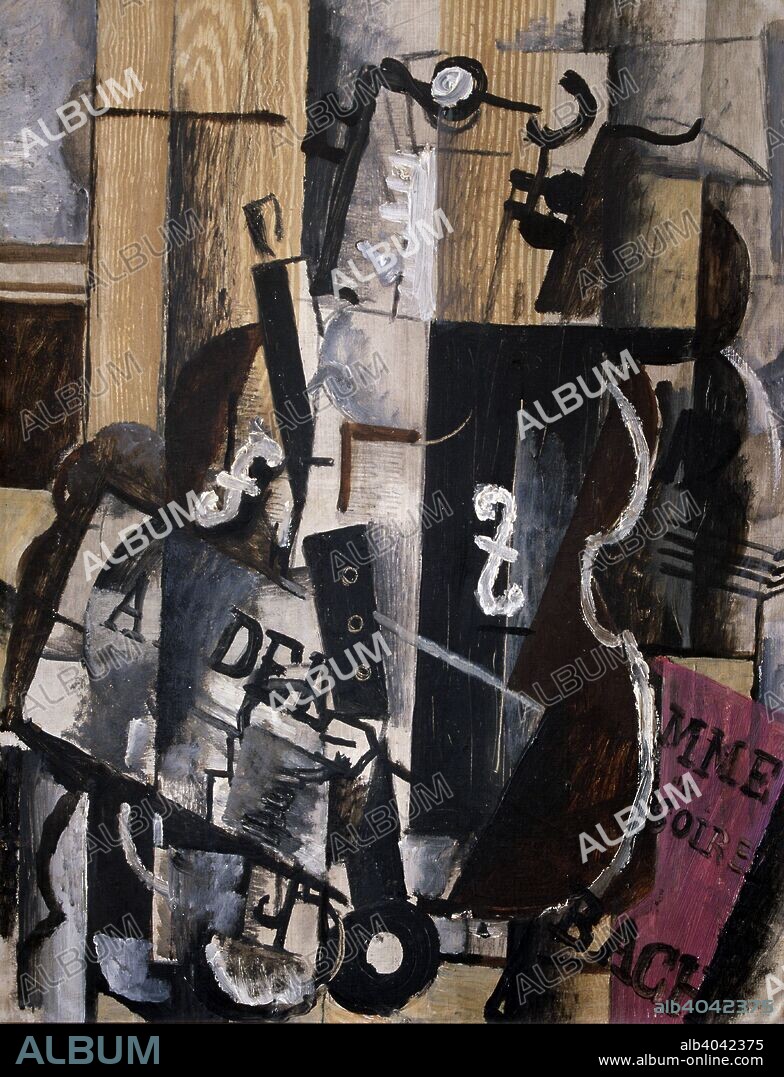 GEORGES BRAQUE. BRAQUE , GEORGES PINTOR FRANCES . 1882 - 1963 " VIOLIN Y CLARINETE " CUBISMO FRANCES  COLECCION NACIONAL DE PRAGA   ATENCION: AUTOR CONTEMPORANEO SUJETO A COPYRIGHT ©. EL CLIENTE FINAL ES RESPONSABLE DE LA GESTION DE LOS DERECHOS DE AUTOR CON LAS SOCIEDADES EXISTENTES DE GESTION DE DERECHOS O DIRECTAMENTE CON LOS ORGANISMOS TITULARES DE LOS MISMOS.