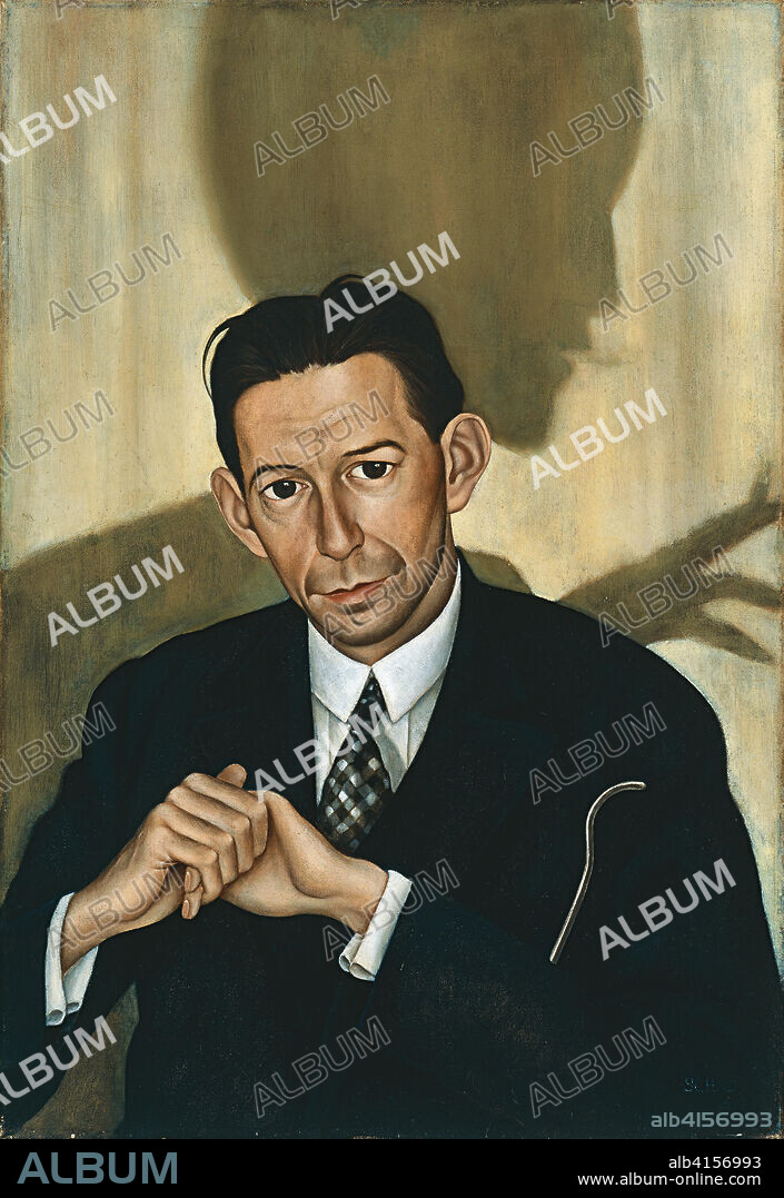 Christian Schad (Miesbach, 1894-Stuttgart, 1982). Retrato del Dr. Haustein (1928). Óleo sobre lienzo. 80,5 x 55 cm.