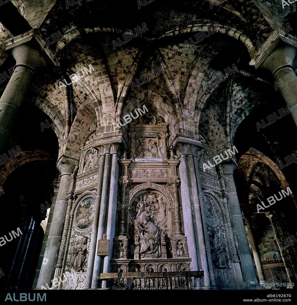 GIRAL FRUCHEL (SIGLO XII) MAESTRO FRUCHEL. GIROLA DE LA CATEDRAL DE AVILA - SIGLO XII - (EN EL CENTRO IMAGEN DEL TOSTADO) - FOTO AÑOS 60.