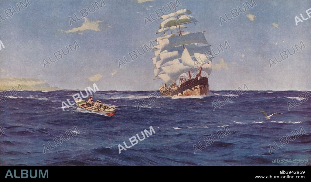 Off Valparaiso, 1899. Painting held at the Tate Britain, London. From World-Famous Paintings edited by J. Greig Pirie [W. & G. Foyle, Ltd, London, 1938.].
