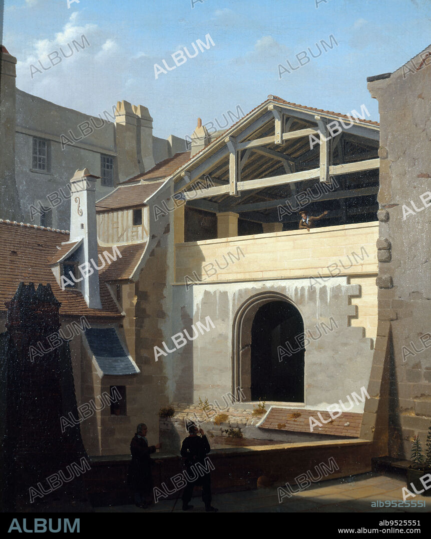 View of the Thermes de Cluny, taken from rue de la Harpe., Bouhot, Étienne, Painter, Array, Painting, Painting.