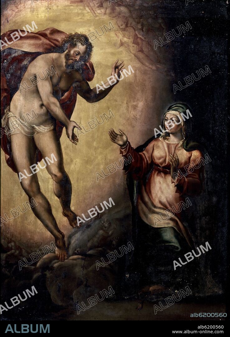GASPAR BECERRA (1520-1570). APARICION DE JESUS RESUCITADO A VIRGEN.