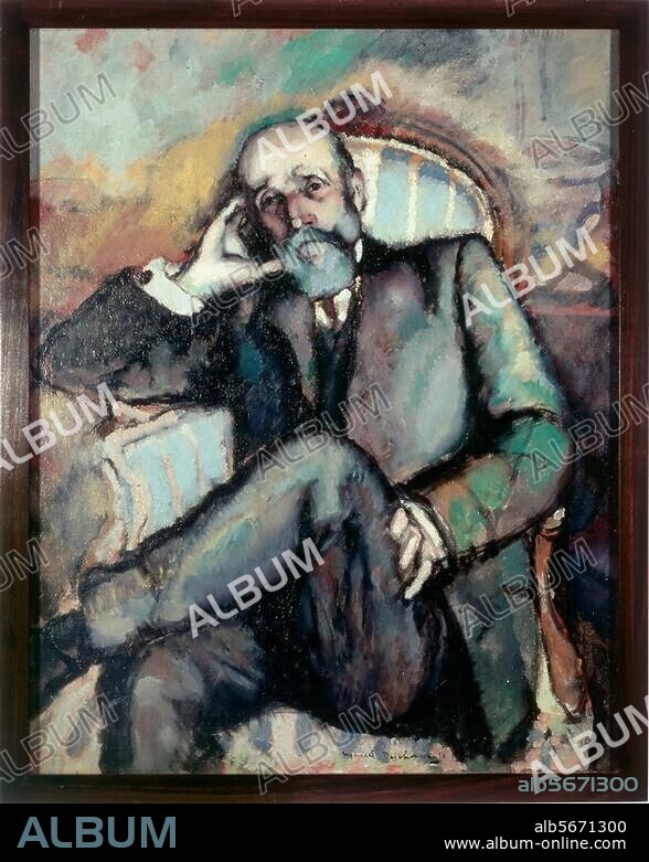 MARCEL DUCHAMP. Duchamp, Marcel French painter, 1887-1968. "Portrait du pere, assis", 1910. Oil on canvas. The Louise and Walter Arensberg Collection, Philadelphia, Museum of Art.