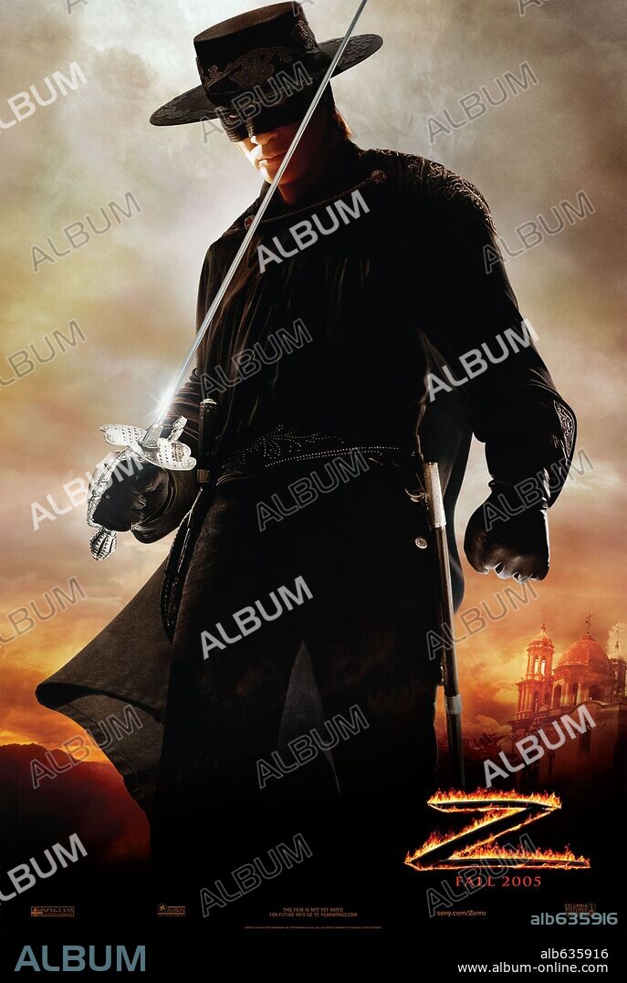 Poster de LA LEYENDA DEL ZORRO, 2005 (THE LEGEND OF ZORRO), dirigida por MARTIN CAMPBELL. Copyright COLUMBIA PICTURES.