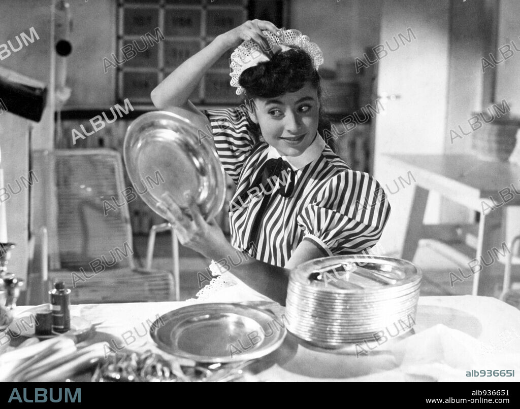 CATERINA VALENTE in BONJOUR KATHRIN, 1956, unter der Regie von KARL ANTON. Copyright ALFRED GREVEN FILM.