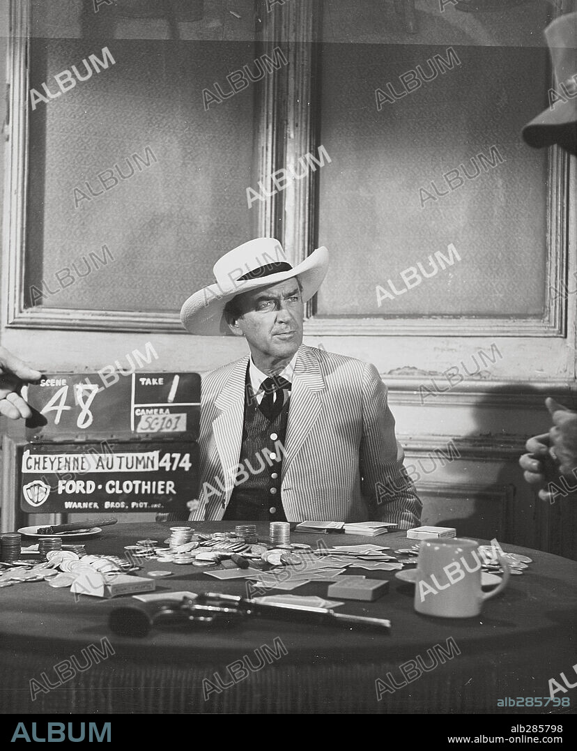 JAMES STEWART in CHEYENNE AUTUMN, 1964, directed by JOHN FORD. Copyright WARNER BROTHERS.