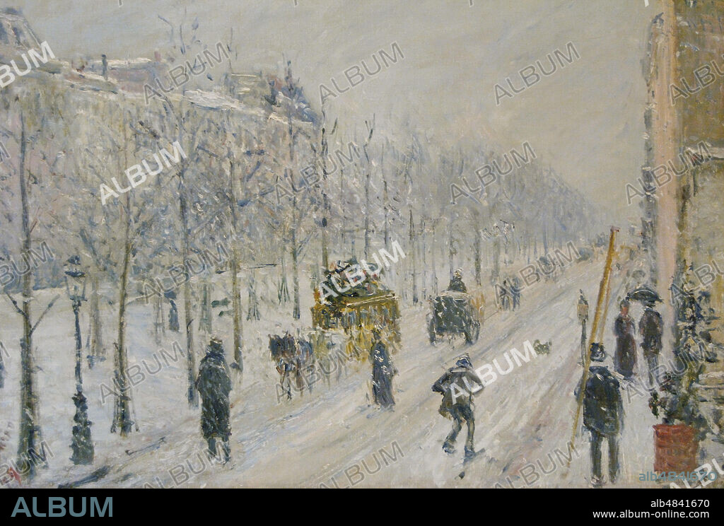 Camille Pissarro (1830-1903). Pintor francés. Los boulevares exteriores, efecto nieve,1879. Oleo sobre lienzo (54 x 65 cm). Museo Marmottan Monet. París. Francia.