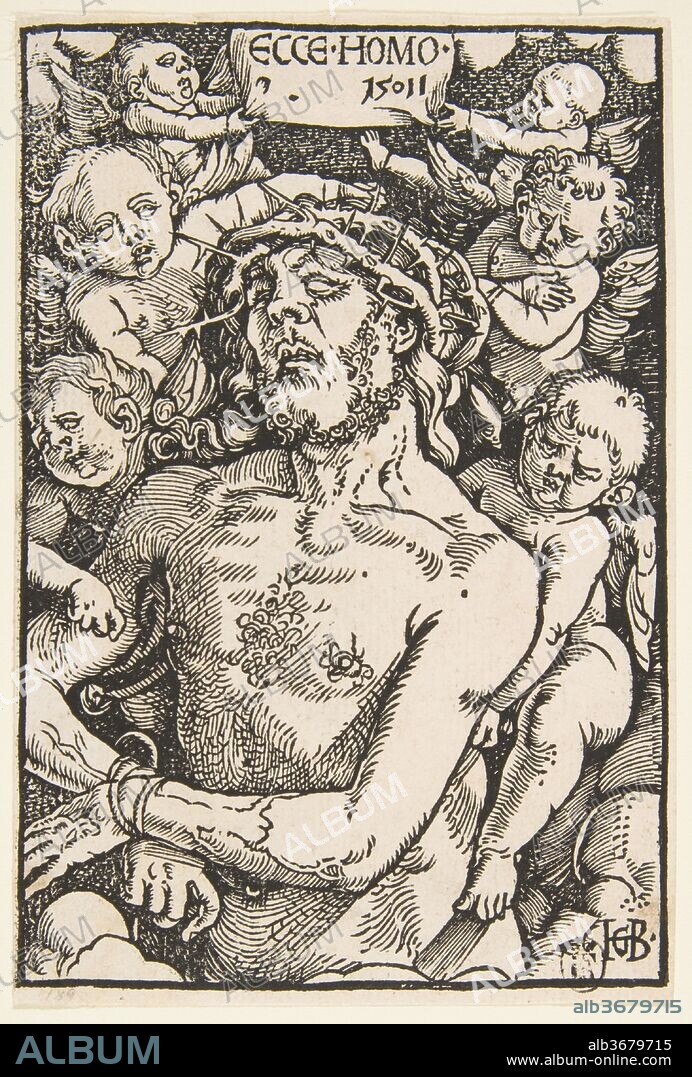 Ecce Homo. Artist: Hans Baldung (called Hans Baldung Grien) (German, Schwäbisch Gmünd (?) 1484/85-1545 Strasbourg (Strassburg)). Dimensions: Sheet (Trimmed): 5 1/16 × 3 3/8 in. (12.8 × 8.6 cm). Date: 1511.