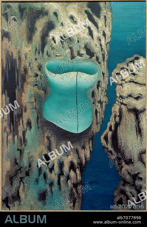 MARIE GERMINOVA TOYEN. Toyen, Marie Germinova 1902-1980. "Die verlassene Höhle", 1937. Öl auf Leinwand, 113 × 77,5 cm. Chebu, Galerie vytvarného umení.