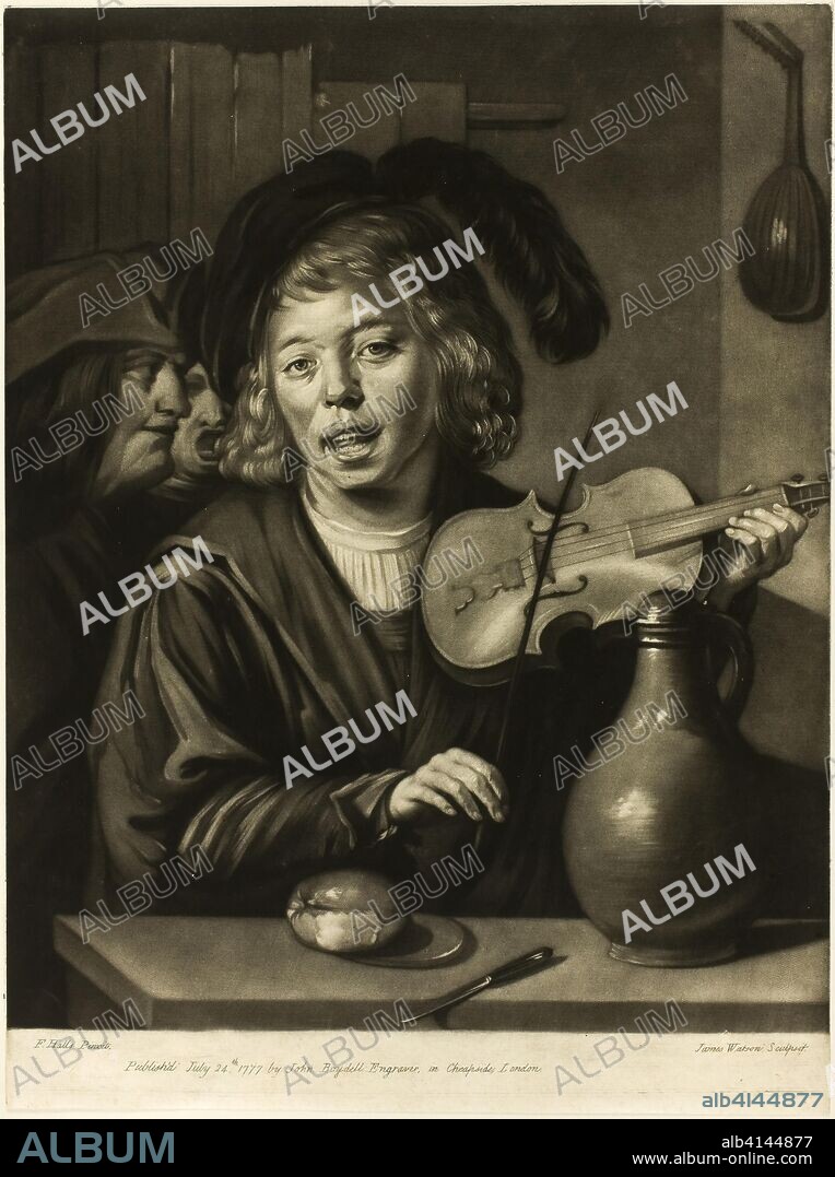 The Musical Boy. James Watson (English/Irish, c. 1740-1790); after Frans Hals (Dutch, 1582/83-1666). Date: 1777. Dimensions: 343 × 275 mm (image); 370 × 275 mmm (sheet). Mezzotint in black on cream laid paper. Origin: England.
