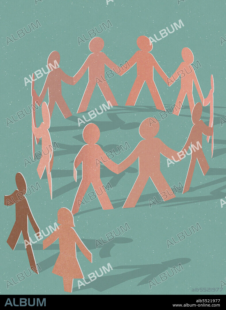 Paper chain men opening circle to be more inclusive.