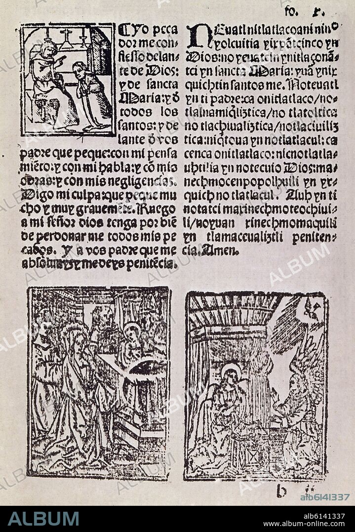FRAY PEDRO DE GANTE. FACSIMIL-BREVE Y COMPENDIOSA DOCTRINA CRISTIANA EN LENGUA MEXICANA Y CASTELLANA-IMPR POR JUAN PABLOS.