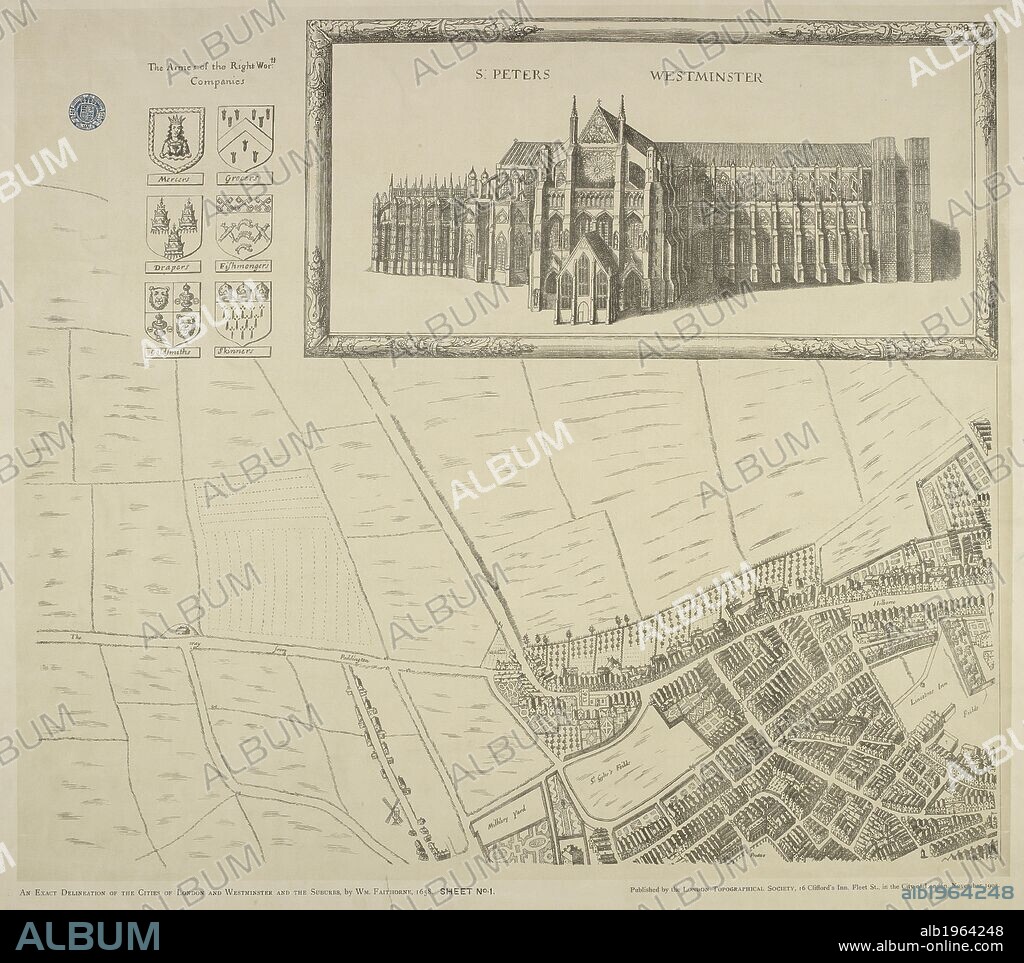 Map of Westminster in the city of London in 1560-70. Drawing of St Peters church Westminster. . Civitas Londinum. Plan of London circa 1560-70. London : London Topographical Society. Published in 1905. Connected names AGAS, Ralph.FRANCIS, Edward J. OVERALL, William Henry. by Ralph Agas. [Collated and reproduced from the copies in the Guildhall Library, London, and Magdalene College, Cambridge]. Source: Map 183.p.1.(2).