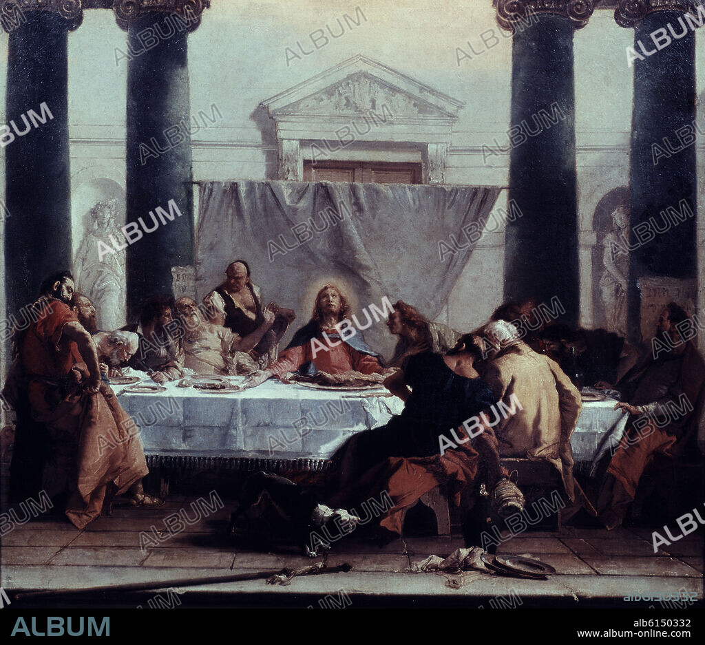 GIOVANNI BATTISTA TIEPOLO (1696-1770). LA ULTIMA CENA - SIGLO XVIII.