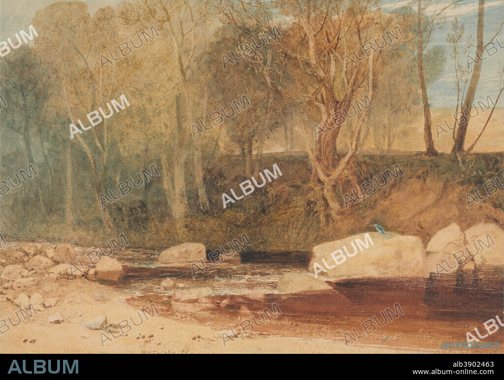 J. M. W. TURNER. On the Washburn. Date/Period: Ca. 1815. Painting. Watercolor. Height: 273 mm (10.74 in); Width: 391 mm (15.39 in).