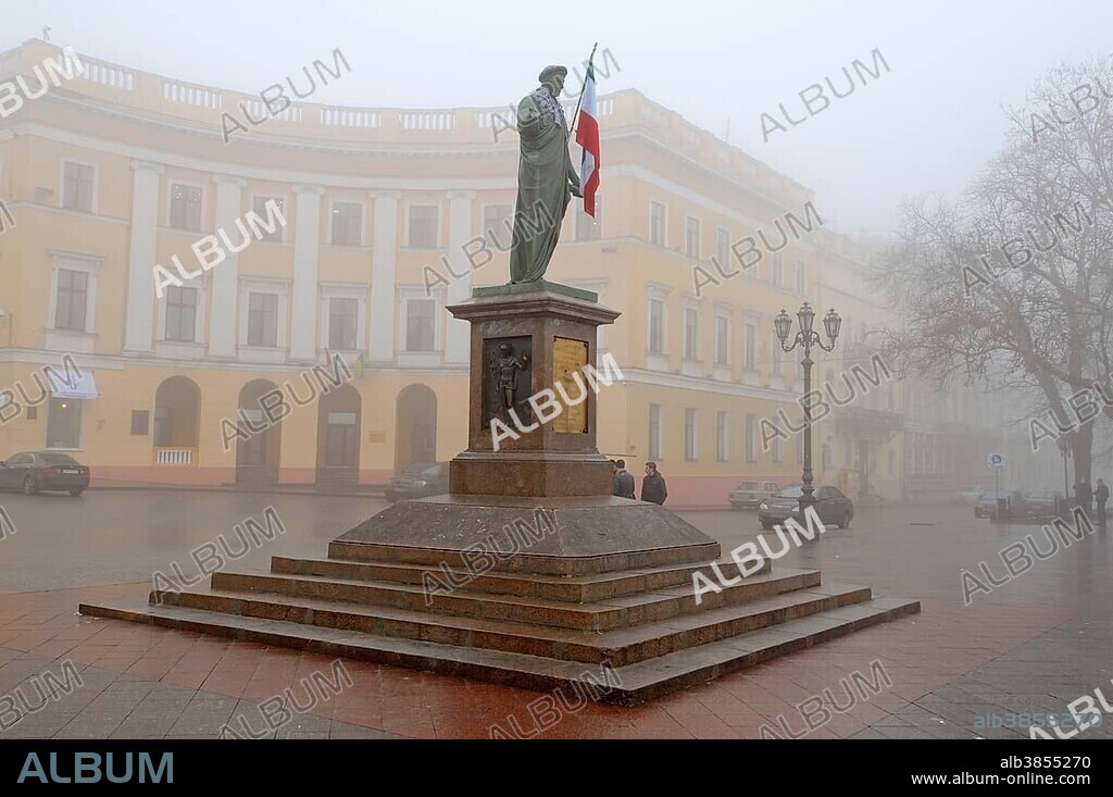 Monument Governor of Odessa - Duke of Richelieu, Armand Emmanuel Sophie Septimanie de Vignerot du Plessis, Odessa, Ukraine, Europe, Odessa, Odessa Oblast, Ukraine, Europe.