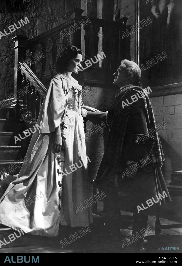 DAVID NIVEN and MARGARET LEIGHTON in BONNIE PRINCE CHARLIE, 1948, directed by ANTHONY KIMMINS. Copyright LONDON FILMS/BRITISH LION.